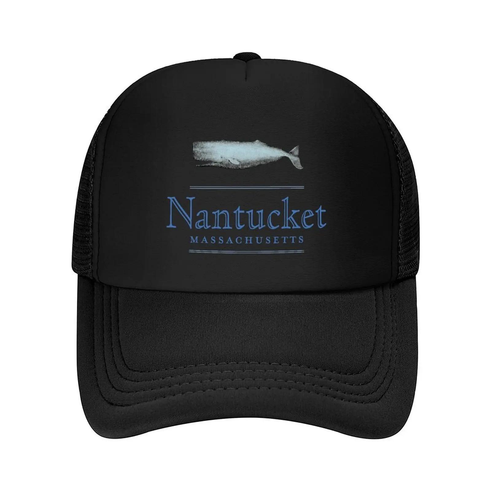 Nantucket Massachusetts Vintage Whale Design Baseball Cap Designer Hat designer cap sun hat Unisexs Caps Womens