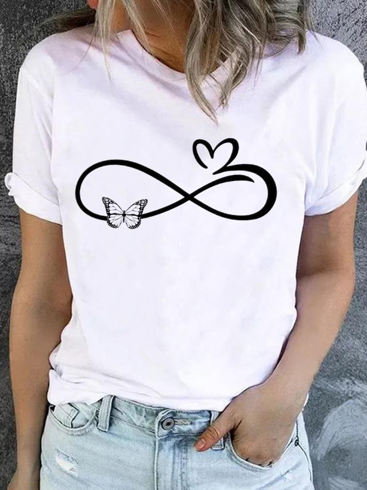 (Asian Size) Sweet 90s Cute Style Women Fashion Printed Casual T Shirt Tee Top Lady Female Graphic Short Sleeve T-shirts Clothing