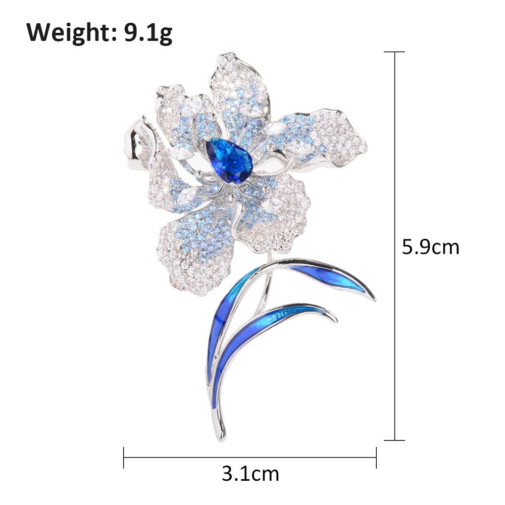 Fashion Crystal Flower Brooch Pin Rhinestone Brooches Wedding Jewelry Gift Party