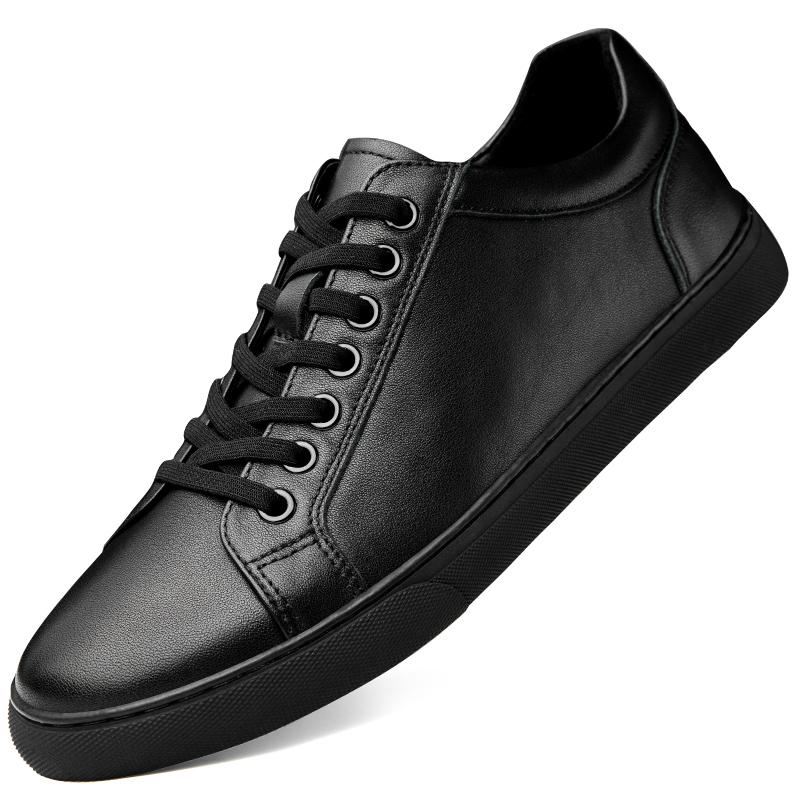 

Модные мужские кроссовки для активного отдыха, теннисные туфли, мужские туфли для скейтбординга, обувь из натуральной кожи, обувь для треккинга, новая повседневная обувь класса люкс 44 чёрный