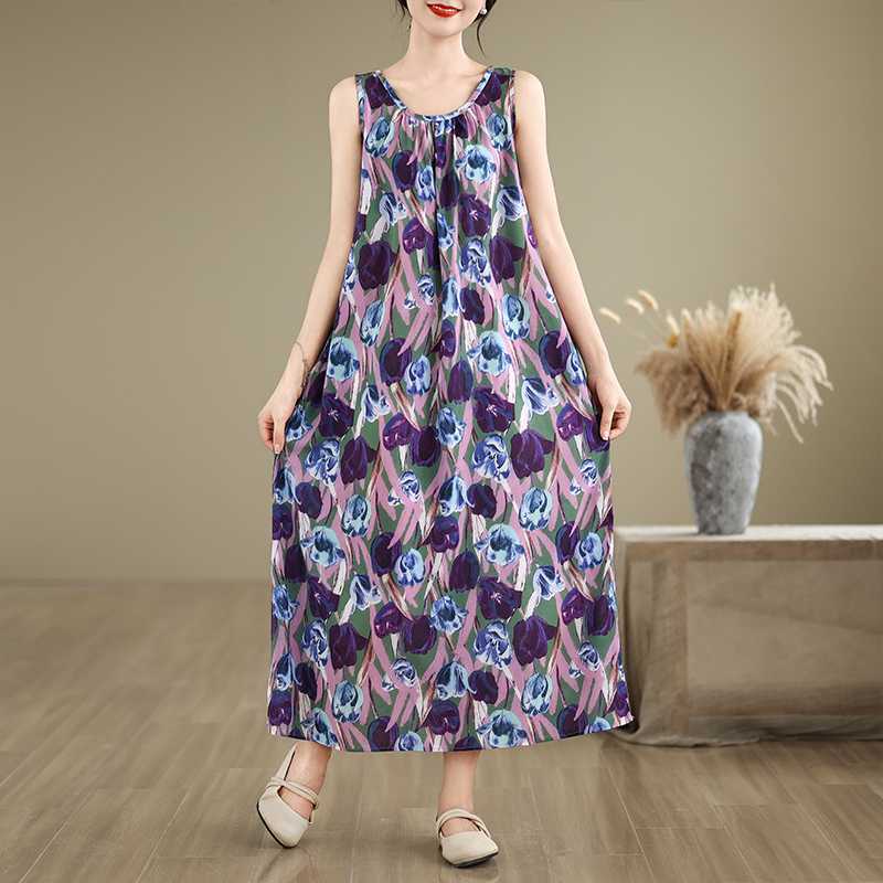 Summer Sleeveless Dress Long Dress