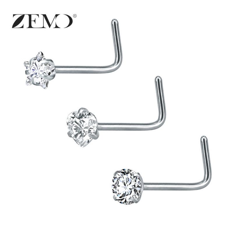 Nose Stud Super Flash Zircon Mini Small Diamond Girl Sexy Nightclub Stylish Fashion Puncture Trendy Cool Man Nose Studs Pin