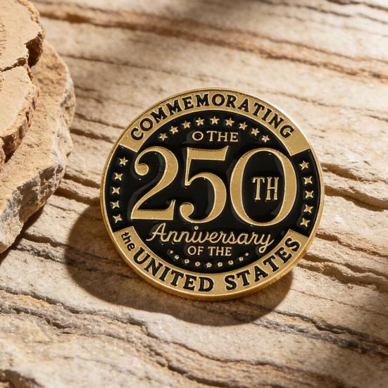 2026 Brooch Commemorating 250th US Anniversary Alloy Enamel Pin with Flag Liberty Bell Butterfly Buckle Suit Lapel