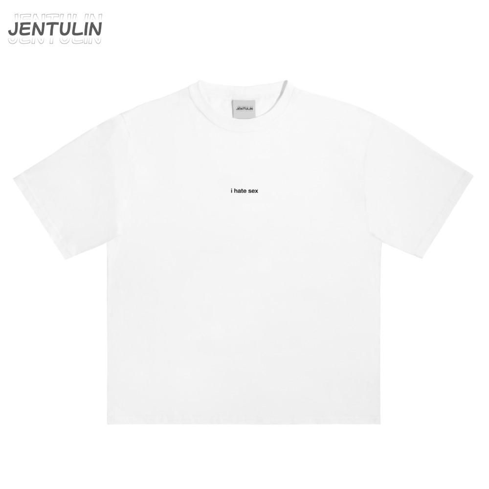 Harajuku Mens Tshirt Oversized Cotton Y2k Streetwear Hip Hop Korean I Hate Letter Graphic Short Sleeve Tops Aesthetic Clothing