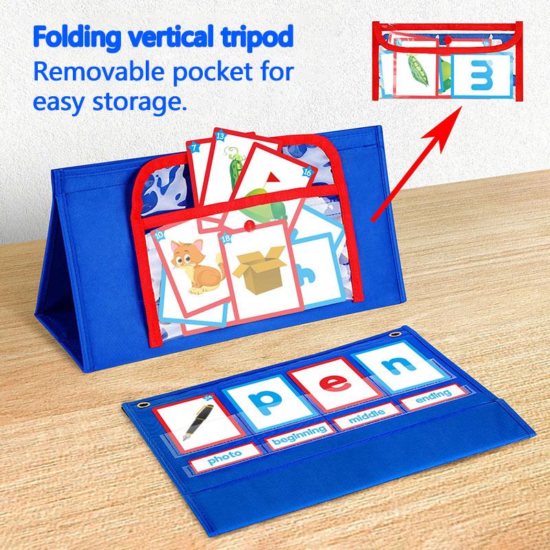 Jucării Educative Montessori Jocuri de Învățare a Ortografiei Cuvintelor Cărți Senzoriale Vizuale cu Alfabetul Set de Buzunar pentru Construcții Jucării pentru Copiii din Parohie