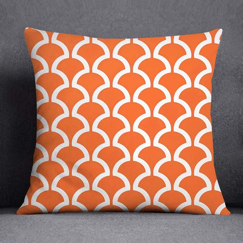 Orange Series Patterned Printed Pattern Cushion Cover for Home Living Room Sofa Office Decoration Pillowcase Pillowcase
