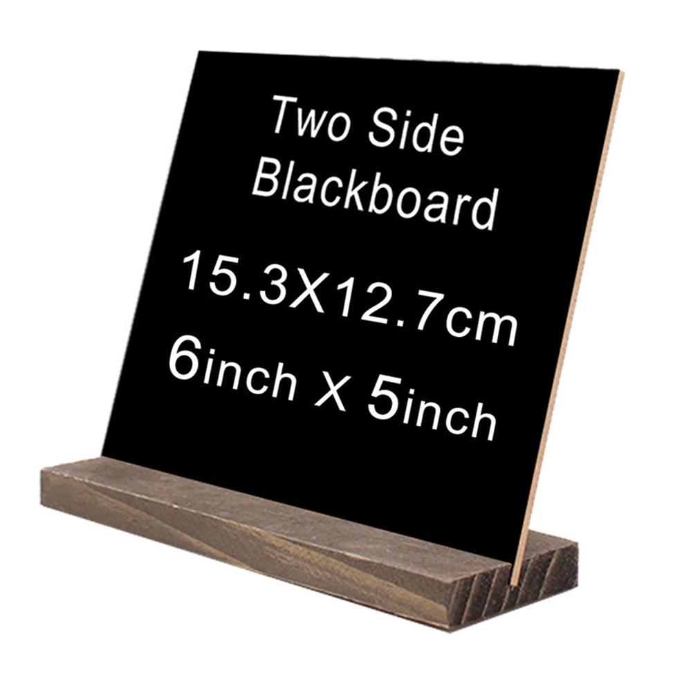 1pc Mini Tabletop Chalkboard Sign With Removed Stand Double-side Blackboard Reusable Blackboard Sign For Party Wedding Cafe