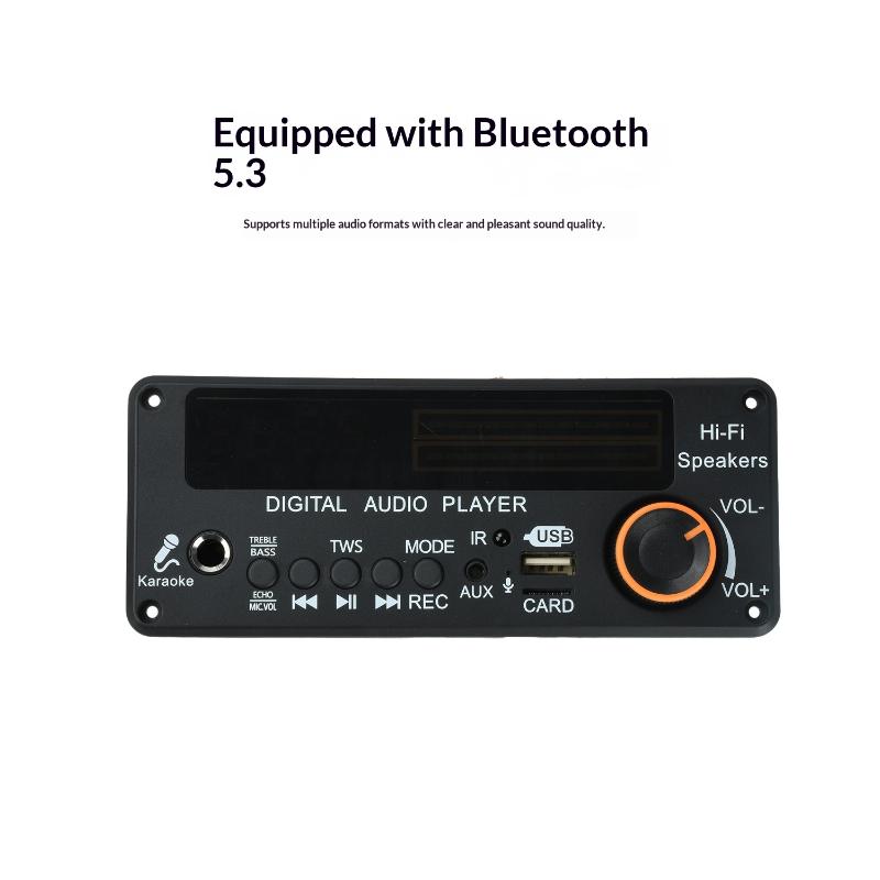200W Amplifier Bluetooth 5.3 Mp3 Decoder Board Hands-Free Car Wireless Mp3 Player Mic Usb Tf Fm Radio Tws Music Player