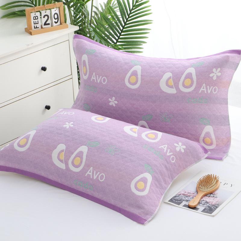 Three-Layer Gauze Cotton Pillowcases: Dirt-Resistant, Mite-Proof, Soft, Thickened, No Pilling or Shedding.