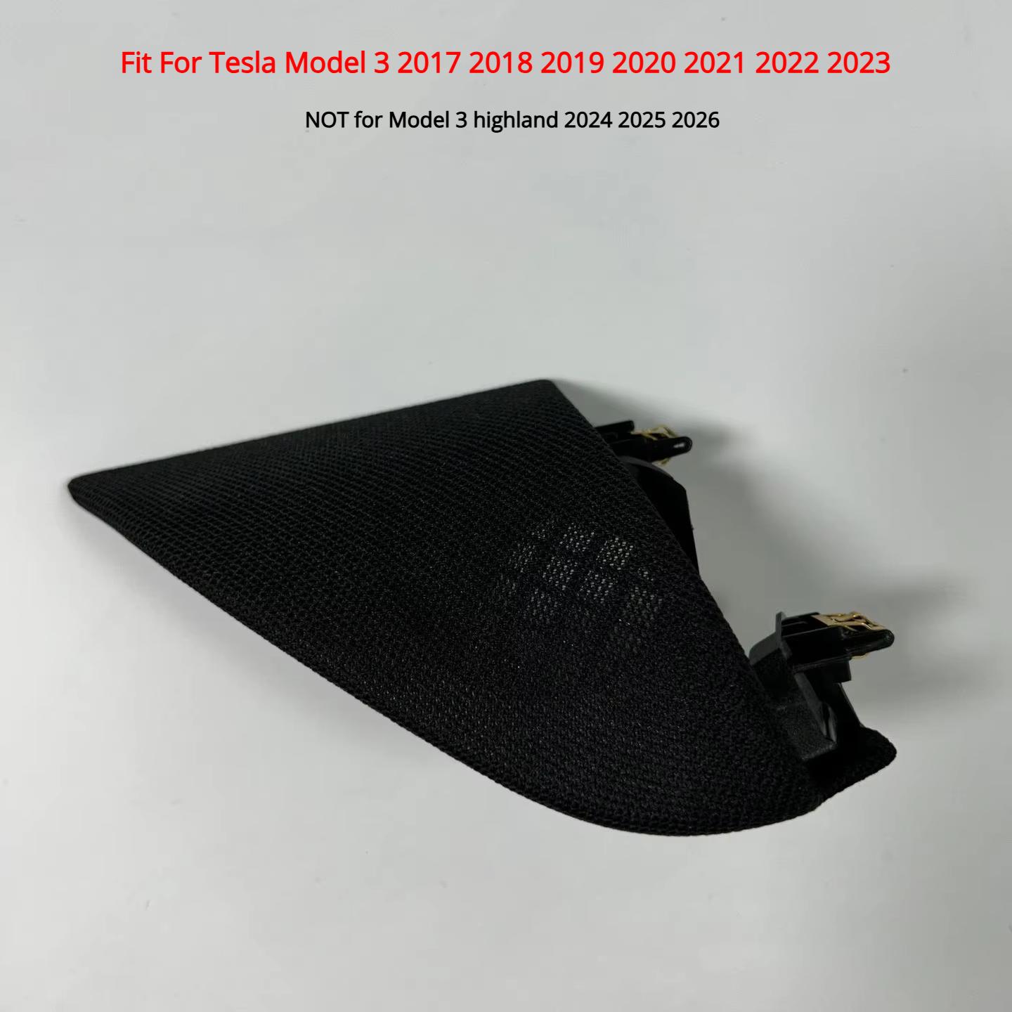 Door Horn Cover For Tesla Model 3 2017- Car Indoor Tweeter Audio Speaker Triangle Trim Cover 1095686-00-F 1095657-00-F left