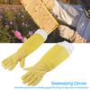 Gants d'apiculture en peau de chèvre, gants longs pour apiculteur ventilés