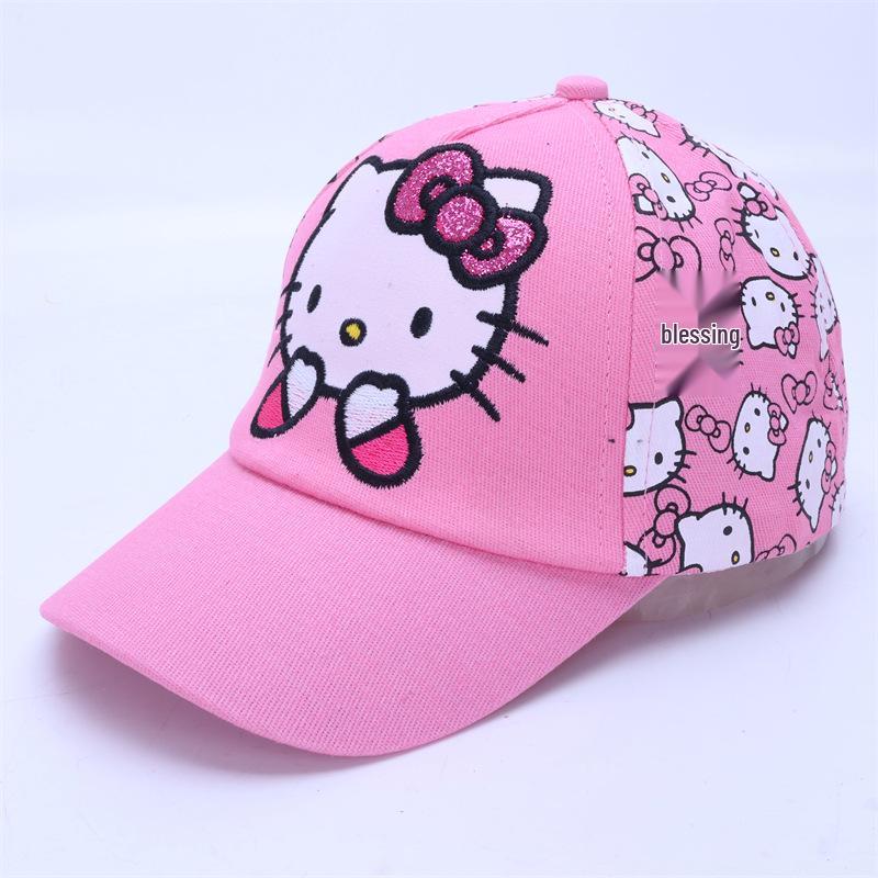 Girls' Spring and Summer Princess Sun Protection Cat Baseball Cap