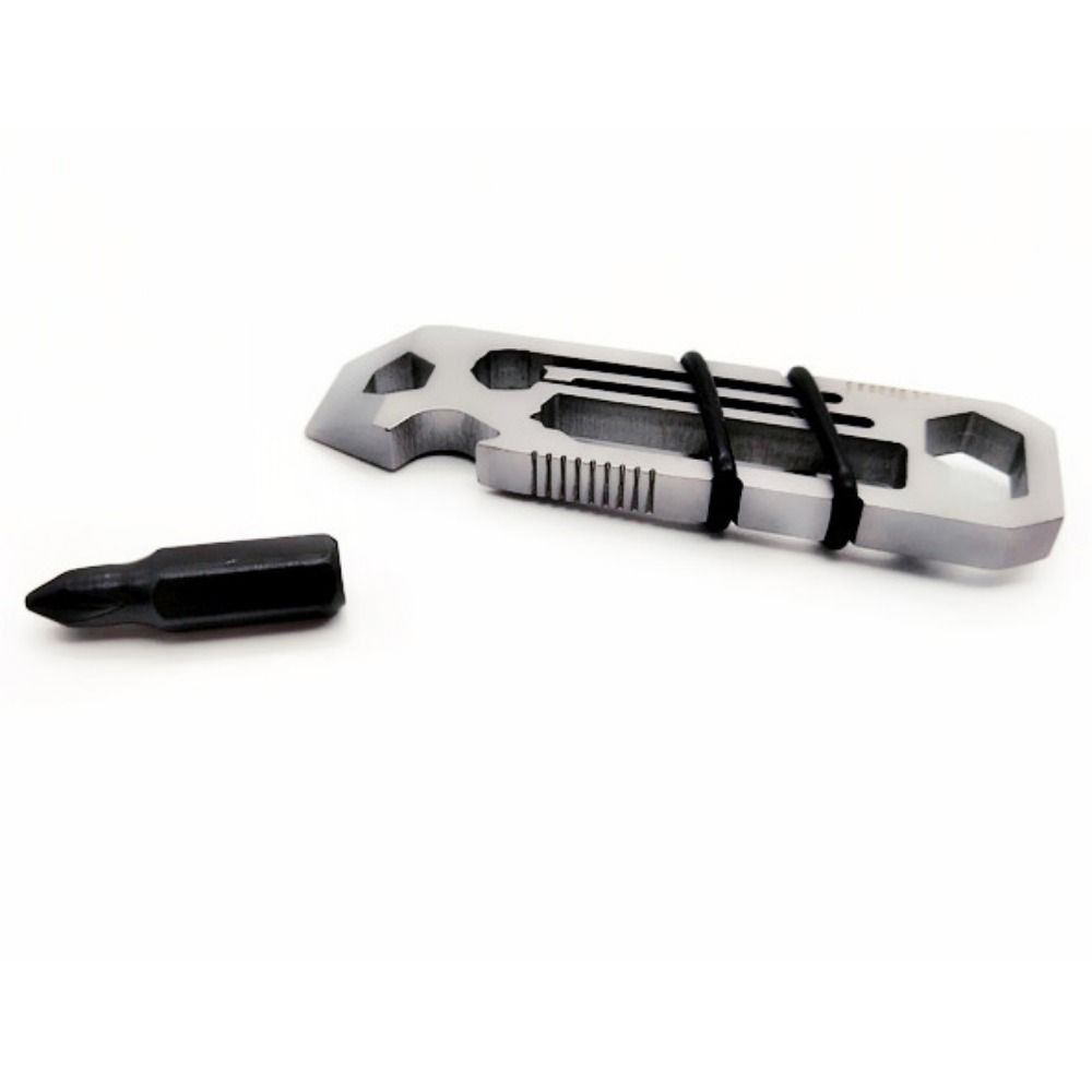 Mini Multifunctional Pry Bar Keychain Shape Outdoor Multifunctional Screwdriver  Bike Repair Tools