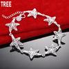 Exquisite Vintage Filigree Starfish Bracelet In 925 Sterling Silver - Banquet Gift Jewelry