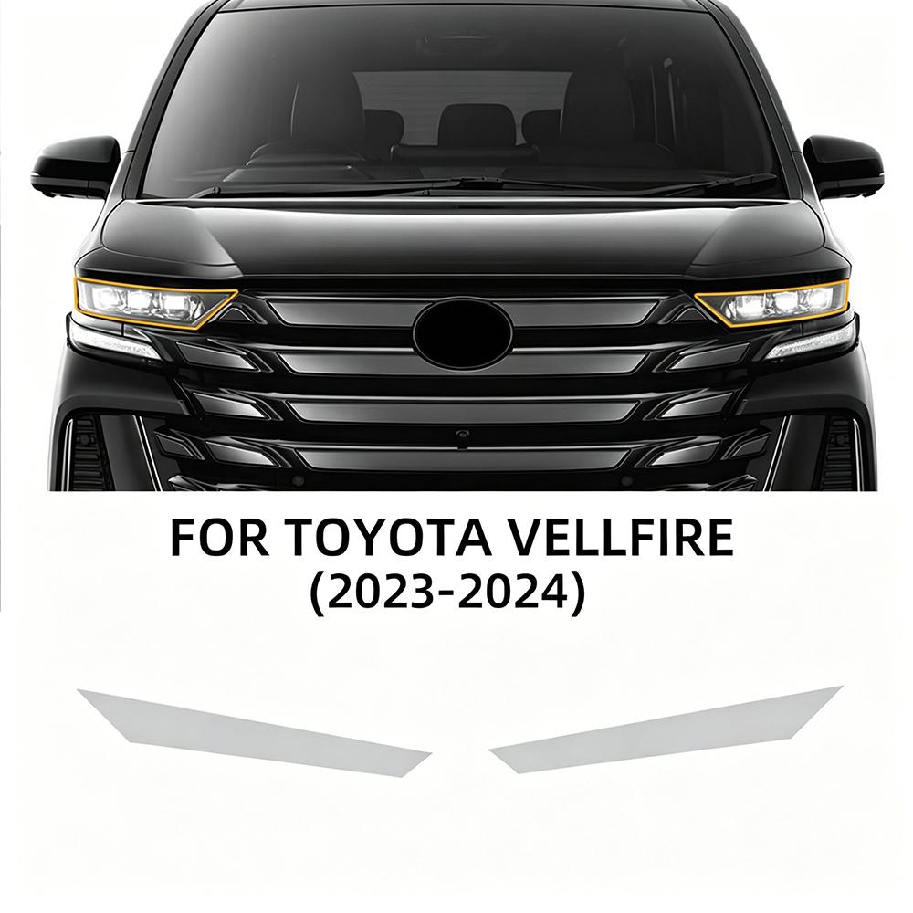 TPU Car Headlight Protective Film For Toyota Vellfire 2023-24 Transport & Smoke Anti-Scratch Auto External Accessorie Auto Parts.