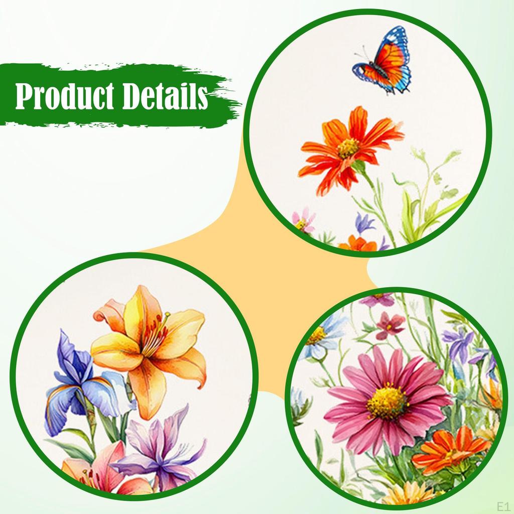 Flower Butterfly Wall Sticker Decals PVC Wallpapers Stylish Art Decor for Door Holiday