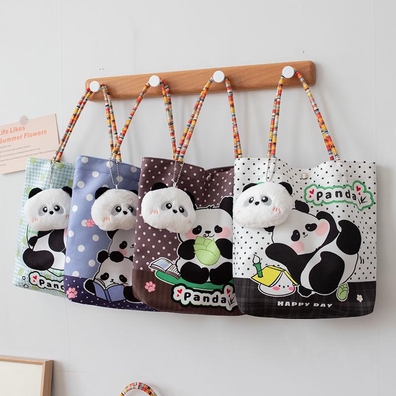 Panda Canvas Handbag - Versatile Women's Makeup & Toiletry Bag for Travel