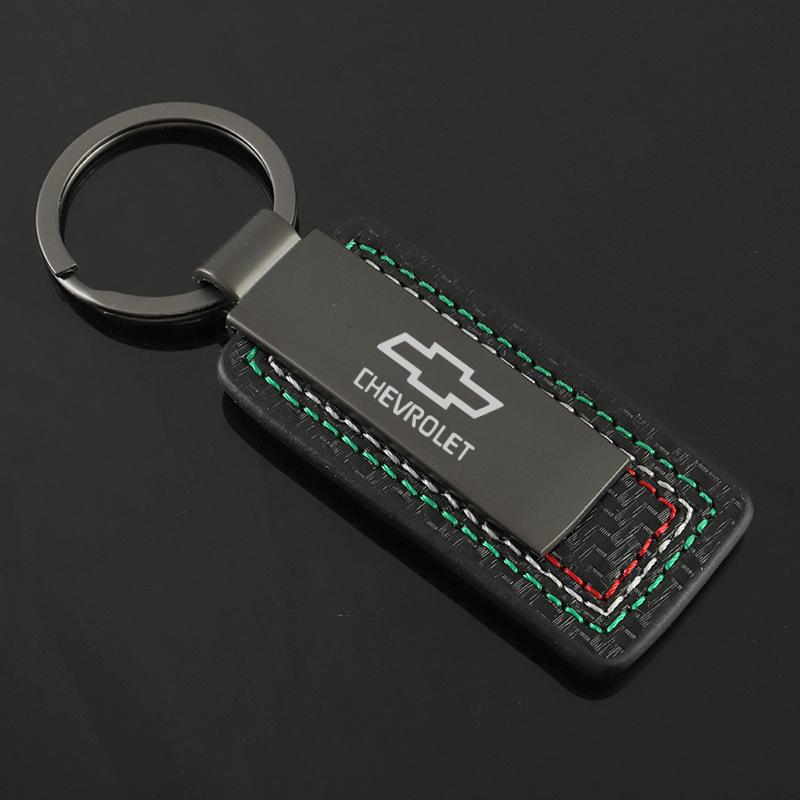 for Chevrolet High-Grade Metal Leather Key Rings Keyrings Car Keychain Blazer IMPALA Cobalt ORLANDO SILVERADO SUBURBAN TRAX BOLT