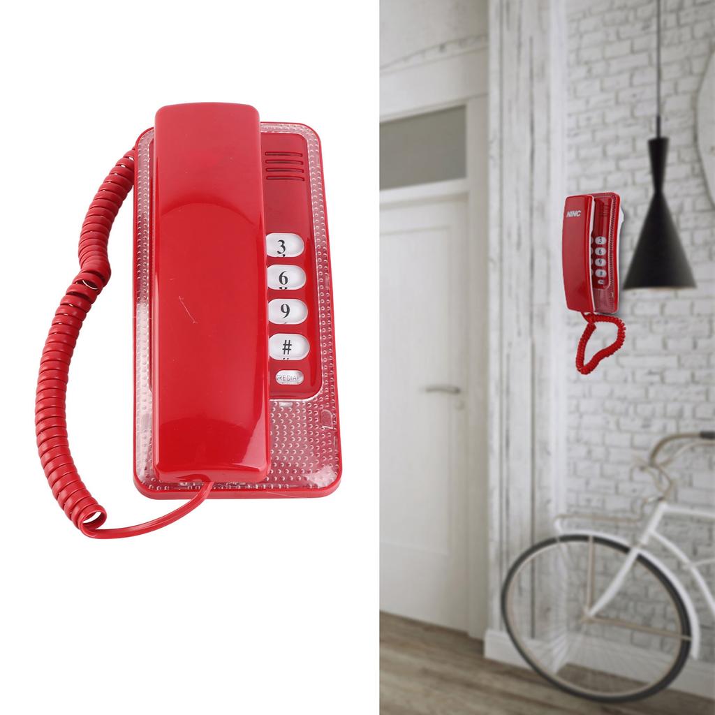 Wall Mount Landline Telephone Extension No Caller ID Home Phone For Hotel Family