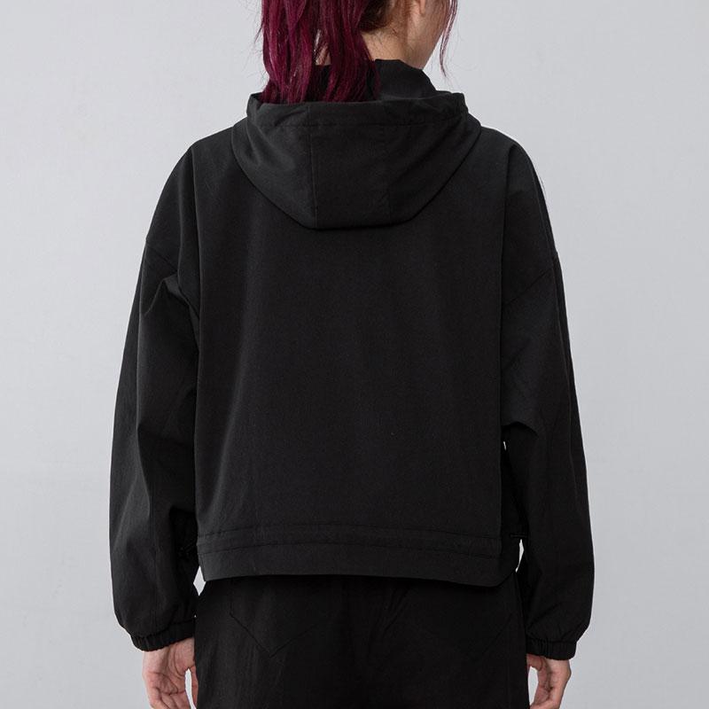 Adidas Neo Side Stripe Windbreaker Hooded Jacket Women Jackets Black H18578