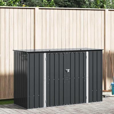 VidaXL Lauko sandėliavimo dėžė Juoda 214 x 82 x 132 cm Plienas