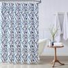Classic Flower Garden ,Fabric Print Design Blue Leah Shower Curtain,Bathroom Elegant Floral Bath XT6