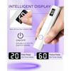 UV Nail Light Handheld UV Light for Nails 3W Portable Led Lamp with 2 Timer Settings 20/60s for Gel Polish Home DIY Salon Women