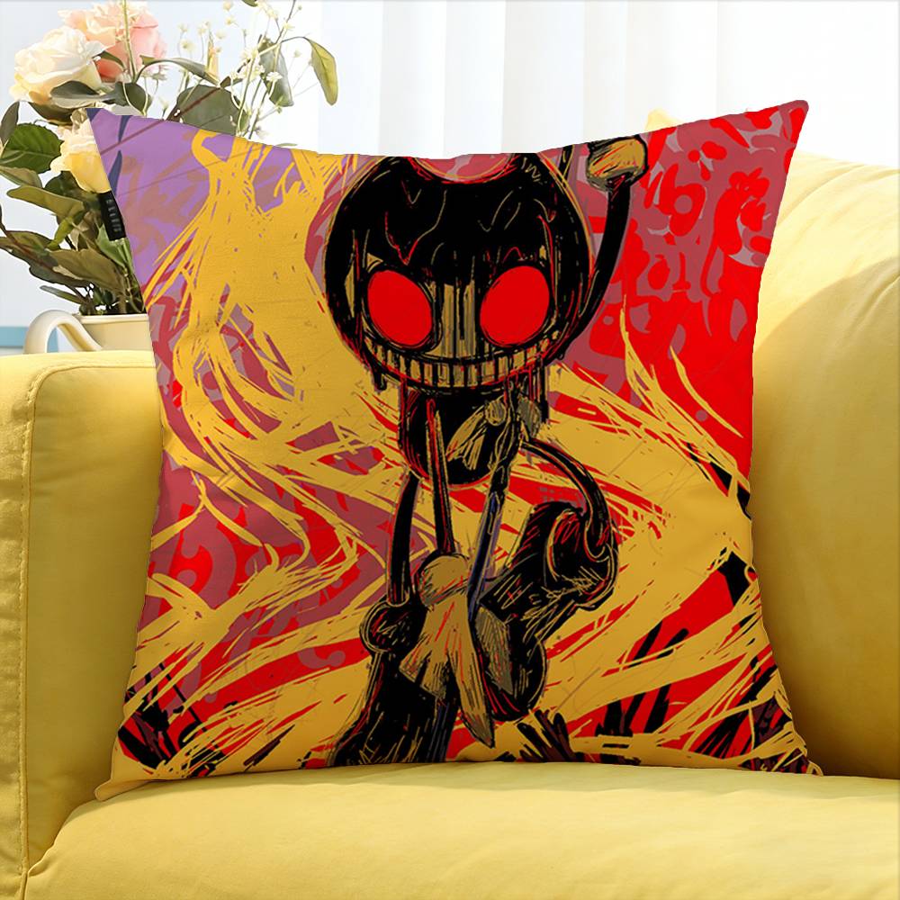 Game Bendy And The Ink Machine Various Sizes Square Pillow Case For Car Home Bedchamber Decor