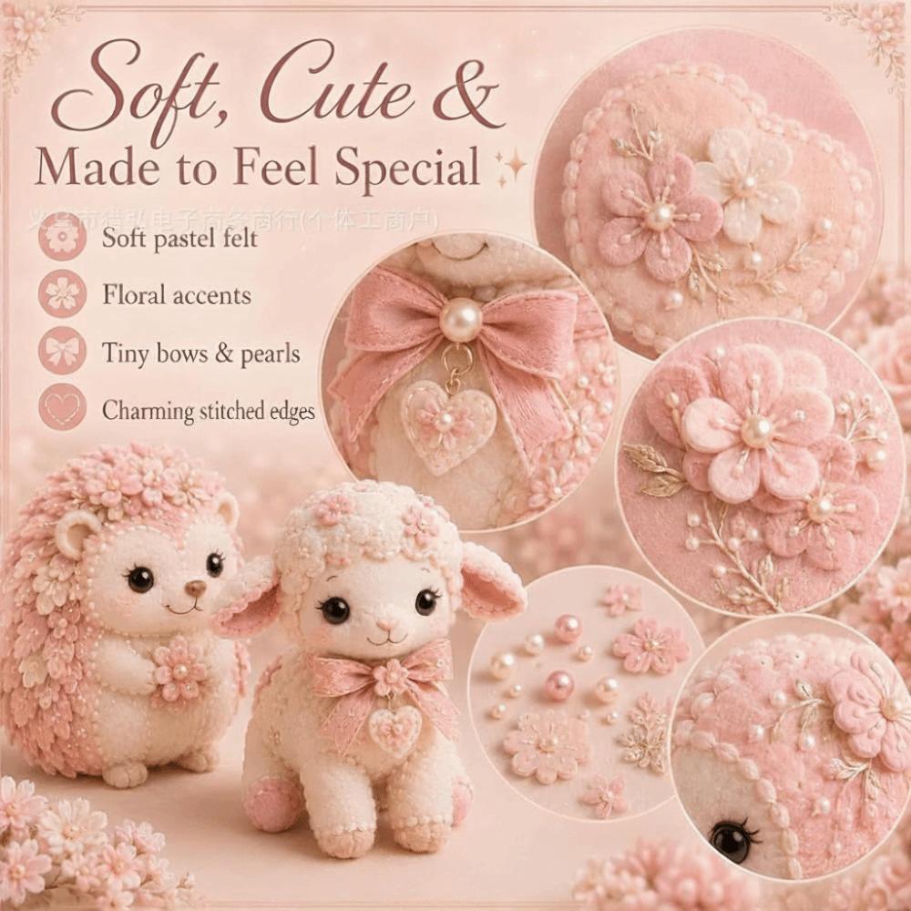 Creative Design Animal Patchwork Set Floral Fabrics Animal Toy Craft  For Adult Beginners