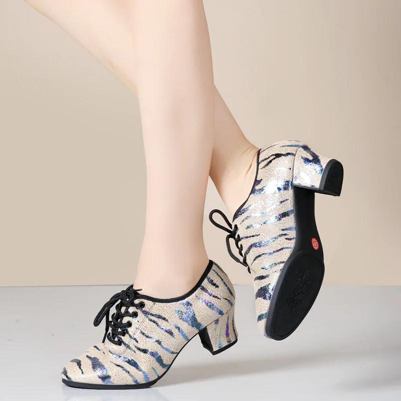 XIHAHA New Fashion Women Ballroom Dance Shoes Woman Tango Latin Dancing Shoes Gorgeous Ladies' Wedding Party Dance Shoes 3.5/5CM