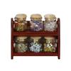 1/12 Miniature Glass Bottle Jars Rack Dollhouse