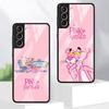 Süße lustige Pink Panther Glashülle für Samsung Galaxy S20 FE S21 Plus S22 Ultra Note 20 10 Lite 9 S10 S9 S8 S10e Telefonhülle Sac