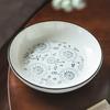 High Value Creative Printing Ceramic Bowl Household Tableware Shallow Bowl Practical Large Bowl Meal Bowl Salad Bowl Pasta Bowl Western Food