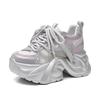 0098-188 Thick-soled Inner Height-increasing Mesh Breathable Dad Shoes Women's Summer Muffin Soft-soled Casual Shoes