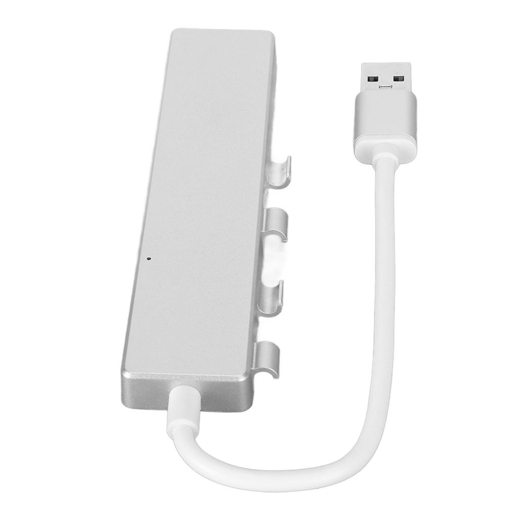 USB Hub Multiport USB3.0 3 USB2.0 USB C Docking Station for Connecting USB Flash Drive Wireless Mouse Keyboard Silver