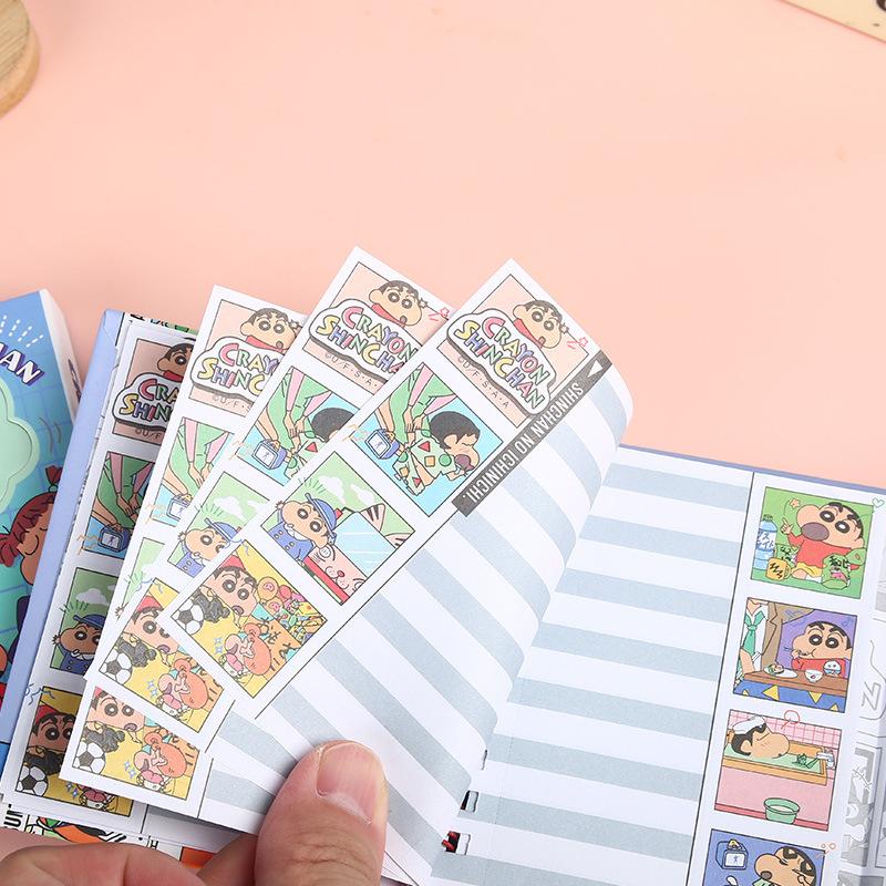 New Cartoon Crayon Shin-Chan Magnetic Notebook Coil Notebook Agenda Weekly Notepad Diary Student Study Supplies Boys Girls Gift