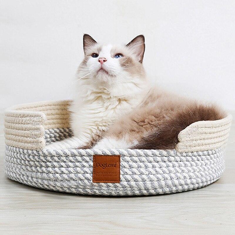 2 In 1 Round Cotton Woven Pillow for Cat for Cat Cotton Cotton Durable Cotton Drapes for Cats and Bed On Drapes | Furniture and Amplifiers; Scrubs