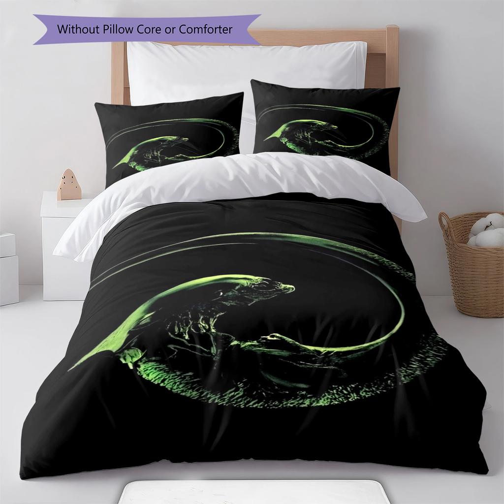 Cartoon Pattern Bedding Quilt Set Quilt Cover Pillowcase Home Decoration Birthday Gift (1 * Duvet Cover + 2 * Pillowcase, Without Core)