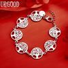 925 Sterling Silver Round Tree Bracelet Fashion Jewelry