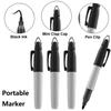 6-Pack Mini Permanent Marker Pens with Ergonomic Clip Portable Safety Cap for Golfing Nurse Badges Schools Offices