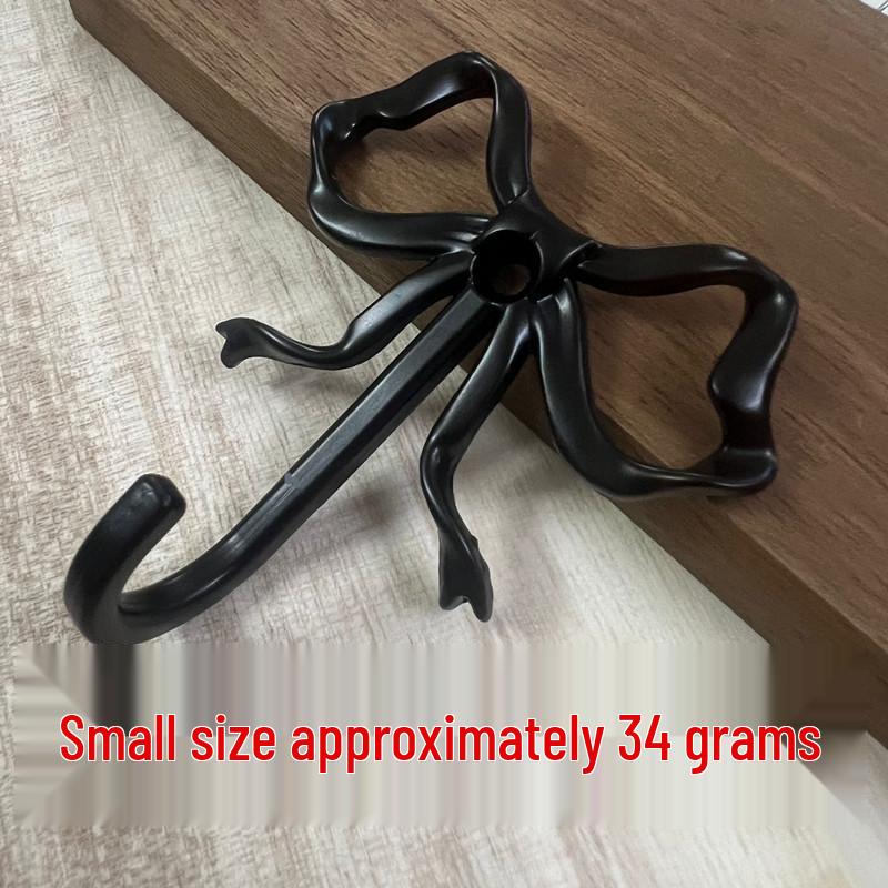 Customized Gold Bowknot Wall Hook for Coats, Hats, and Bags