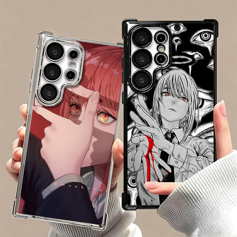 Anime Character Makima CSM Soft Phone Case For Samsung Galaxy S26 Ultra S25 Edge S24 FE S23 Plus S22 S21 + S20 Plating Anti-Fall
