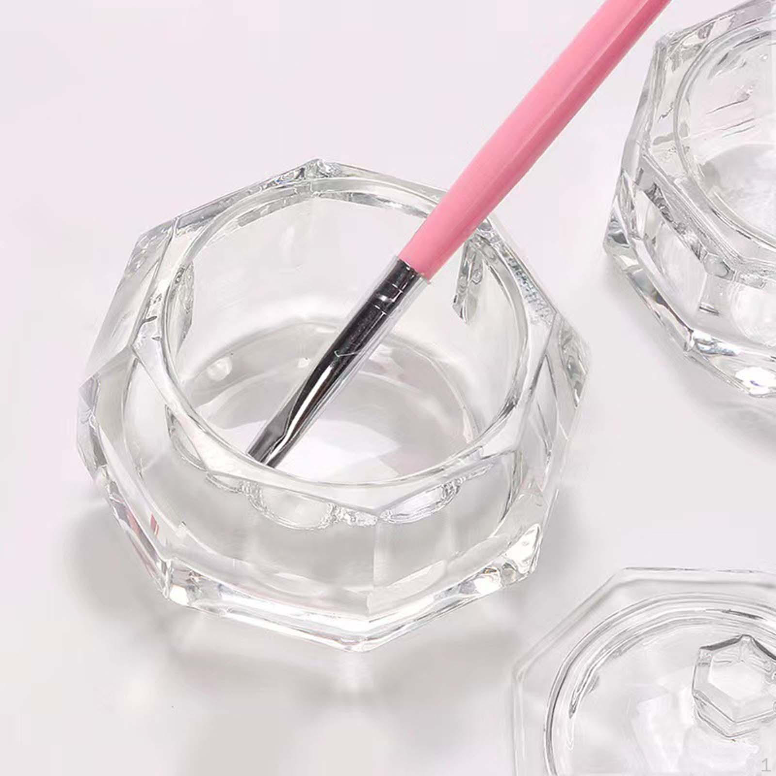 

Clear Nail Art Acrylic Liquid Dish Bowl Glassware Glass Crystal Cup for Mixing