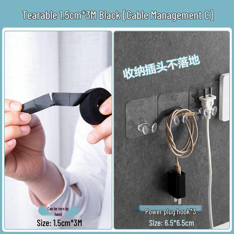 Velcro Cable Organizer Ties for Earphones, Data, Network, and Charging Cables