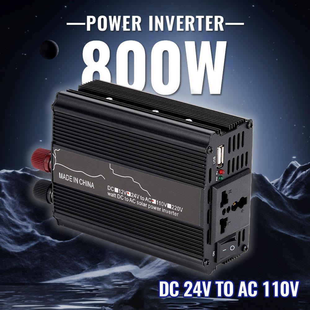 800W Universal Car Inverters Modified Sine Wave DC 12V To AC 110V Solar Transformer Convert Plug Car Electronics Accessories