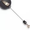 Frosted Anti-Lost Retractable Badge Clip with Metal Back and Pull-Out Buckle Lanyard