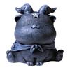Magician Cat Statue Hand-painted Cat Figurine Collectible Halloween Decoration Desktop Cat Sculpture for Home Table Shelf Decor