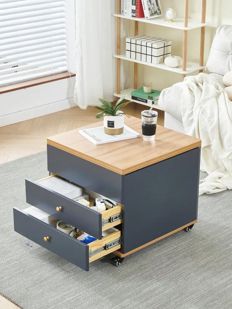 Tavolino da caffè pieghevole intelligente multifunzionale semplice con sollevamento, tavolino laterale per piccoli appartamenti, tavolino da toeletta, mobili per la casa