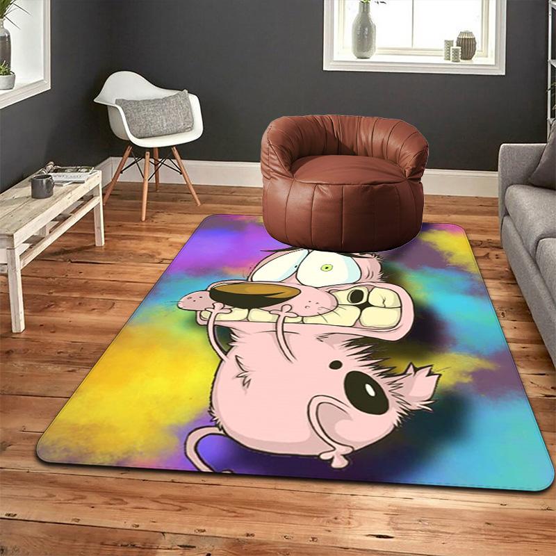 Courage the Cowardly Dog Rug Floor Mat for Living Room or Bedroom Soft and Comfortable Carpet a Gift for Birthday and Holiday.MFF0918002