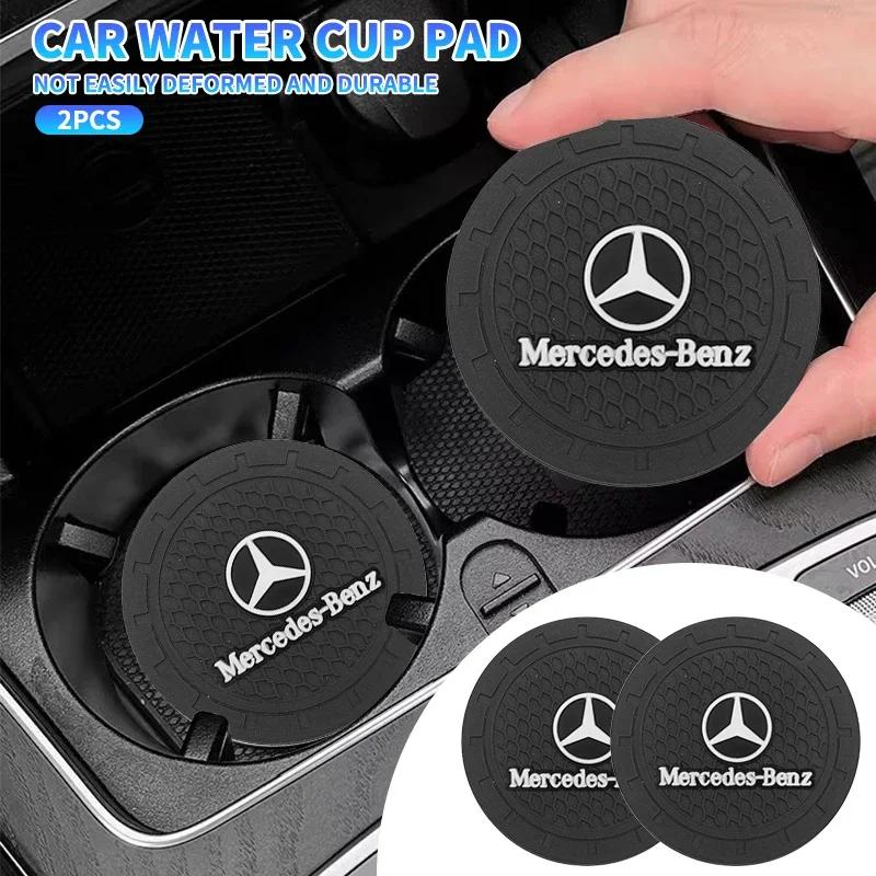 Samochodowa antypoślizgowa silikonowa podstawka pod kubek Wodoodporna mata pod kubek na wodę do Mercedes Benz E S C A B Klasa GLE GLS GLC CLA GLA GLK GLB W204 W205